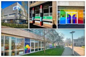 Gevel reclame basisscholen Amsterdam